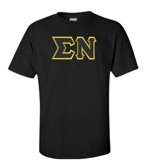 Discount Sigma Nu Lettered T Shirt Best Value DISCOUNT Sigma Nu Lettered T-shirt - Best Value