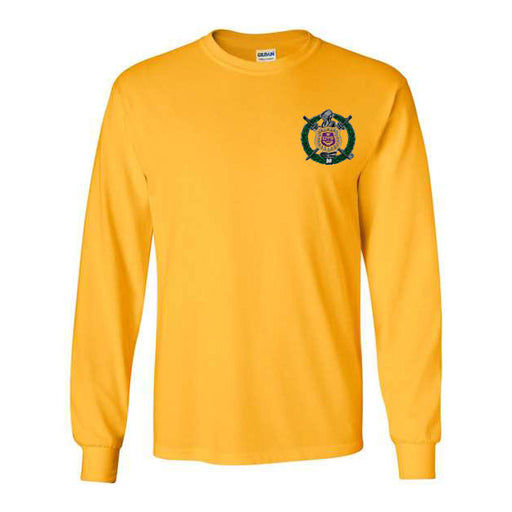 Omega Psi Phi DISCOUNT-Omega Psi Phi Fraternity Crest - Shield Longsleeve Tee