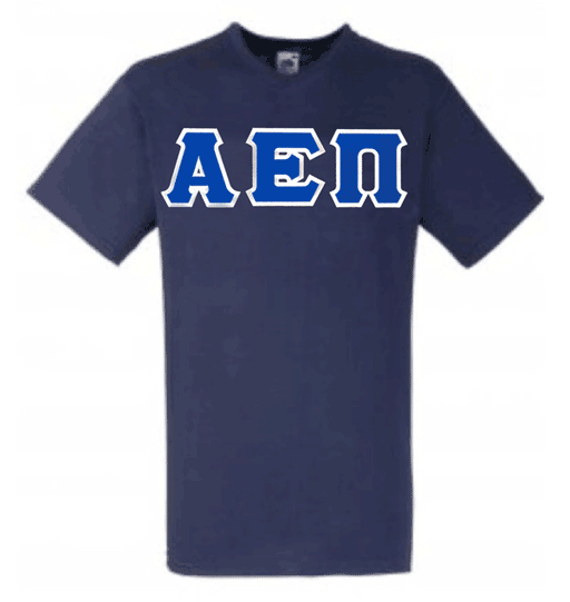 Clothing DISCOUNT- Alpha Epsilon Pi Lettered V-Neck T-Shirt
