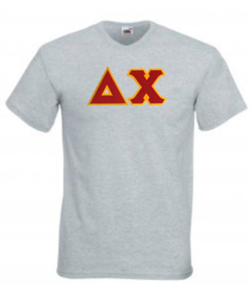 DISCOUNT- Delta Chi Lettered V-Neck T-Shirt
