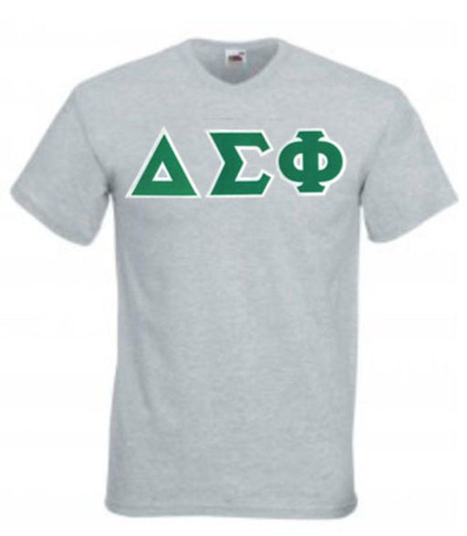 Delta Sigma Phi DISCOUNT- Delta Sigma Phi Lettered V-Neck T-Shirt