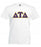 Discount Delta Tau Delta Lettered V Neck T Shirt DISCOUNT- Delta Tau Delta Lettered V-Neck T-Shirt