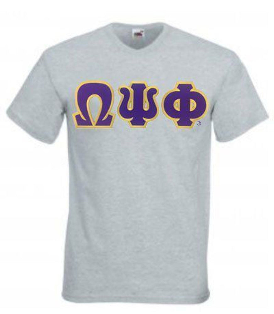 Discount Omega Psi Phi Lettered V Neck T Shirt DISCOUNT- Omega Psi Phi Lettered V-Neck T-Shirt