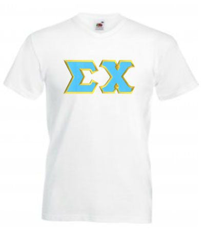 Discount Sigma Chi Lettered V Neck T Shirts DISCOUNT- Sigma Chi Lettered V-Neck T-shirts