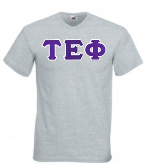 Discount Tau Epsilon Phi Lettered V Neck T Shirt DISCOUNT- Tau Epsilon Phi Lettered V-Neck T-Shirt