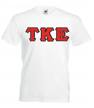 Discount Tau Kappa Epsilon Lettered V Neck T Shirts DISCOUNT- Tau Kappa Epsilon Lettered V-Neck T-Shirts