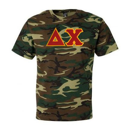 DISCOUNT- Delta Chi Lettered Camouflage T-Shirt