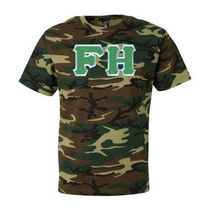 Discount Farmhouse Fraternity Lettered Camouflage T Shirt DISCOUNT- FarmHouse Fraternity Lettered Camouflage T-Shirt