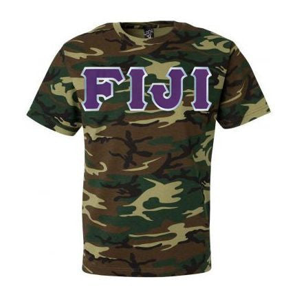 Phi Gamma Delta DISCOUNT- FIJI Fraternity Lettered Camouflage T-Shirt