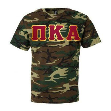 Discount Pi Kappa Alpha Lettered Camouflage T Shirt DISCOUNT- Pi Kappa Alpha Lettered Camouflage T-Shirt