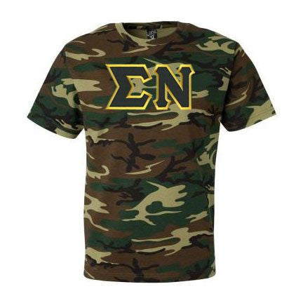 Clothing DISCOUNT- Sigma Nu Lettered Camouflage T-Shirt