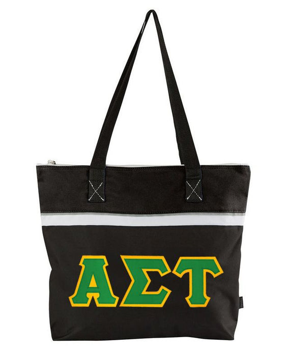 Discount Alpha Sigma Tau Lettered Totebag DISCOUNT- Alpha Sigma Tau Lettered Totebag