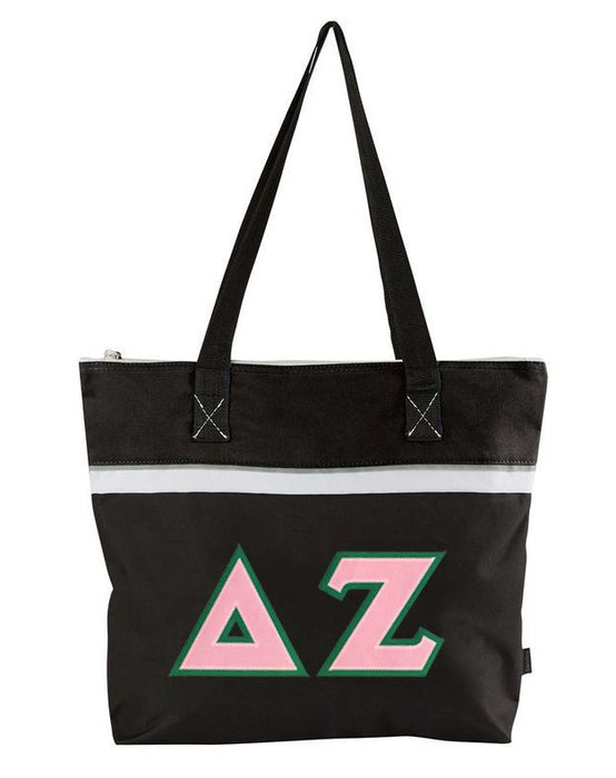 Discount Delta Zeta Lettered Totebag DISCOUNT- Delta Zeta Lettered Totebag