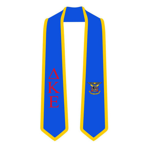 Delta Kappa Epsilon DISCOUNT-Delta Kappa Epsilon Greek 2 Tone Lettered Graduation Sash Stole
