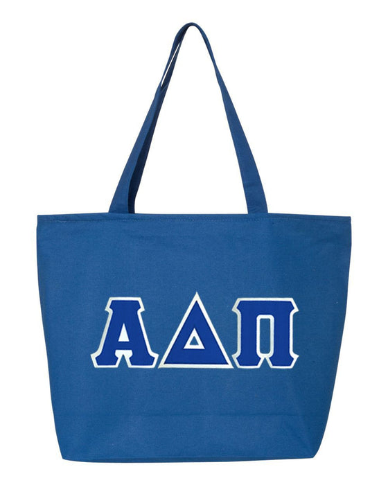 Discount Alpha Delta Pi Lettered Tote Bag DISCOUNT- Alpha Delta Pi Lettered Tote Bag - Best Value