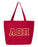 Discount Alpha Omicron Pi Lettered Tote Bag DISCOUNT- Alpha Omicron Pi Lettered Tote Bag - Best Value