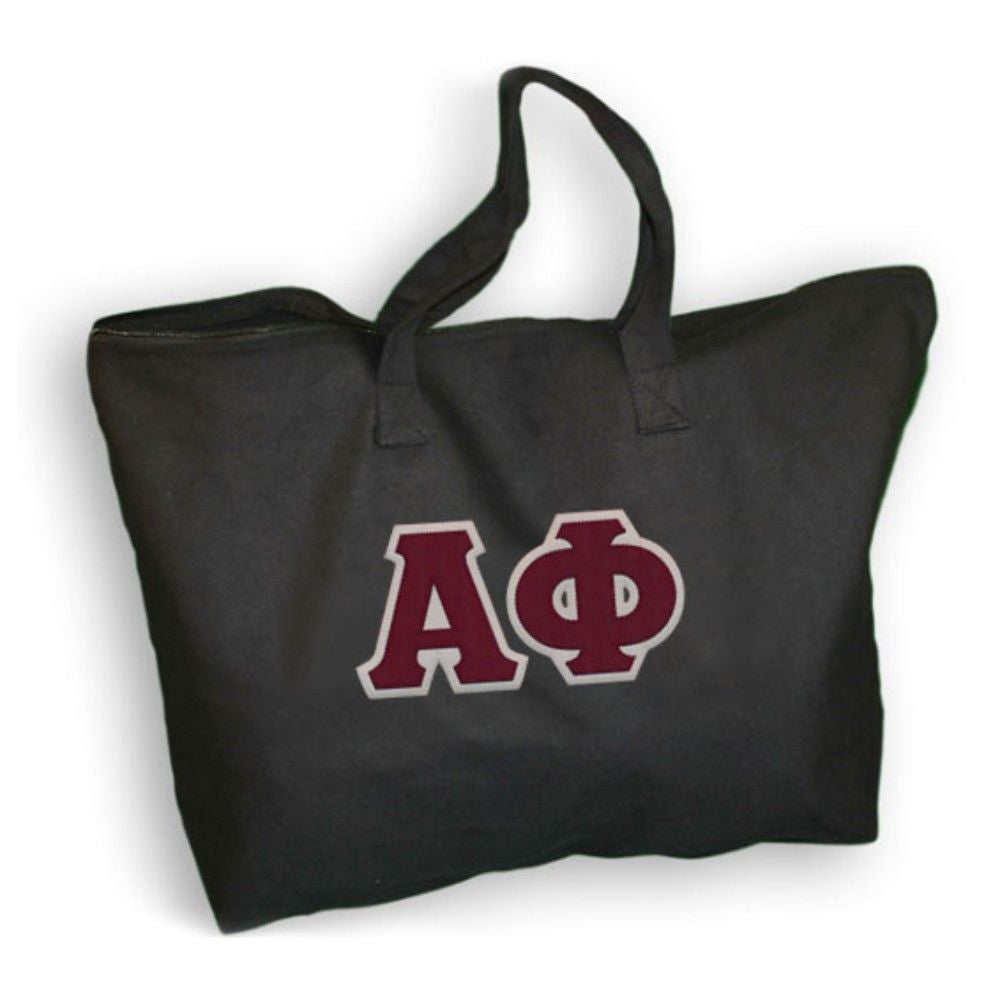 Discount Alpha Phi Lettered Tote Bag DISCOUNT- Alpha Phi Lettered Tote Bag - Best Value
