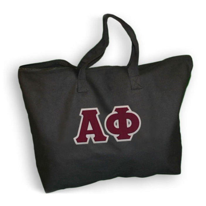 Discount Alpha Phi Lettered Tote Bag DISCOUNT- Alpha Phi Lettered Tote Bag - Best Value