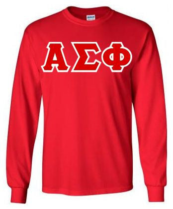 Shirts DISCOUNT Alpha Sigma Phi Lettered Long sleeve