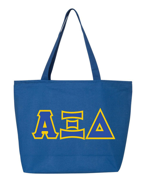 Discount Alpha Xi Delta Lettered Tote Bag DISCOUNT- Alpha Xi Delta Lettered Tote Bag - Best Value