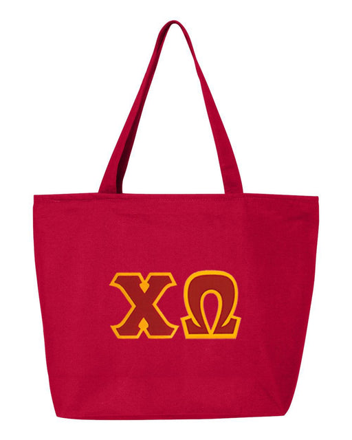 Chi Omega DISCOUNT- Chi Omega Lettered Tote Bag - Best Value