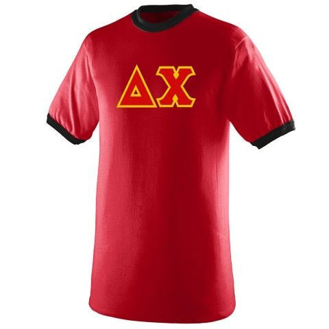 DISCOUNT- Delta Chi Lettered Ringer Shirt