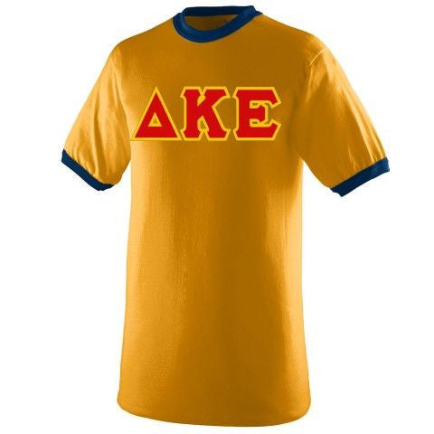 Discount Delta Kappa Epsilon Lettered Ringer Shirt DISCOUNT- Delta Kappa Epsilon Lettered Ringer Shirt