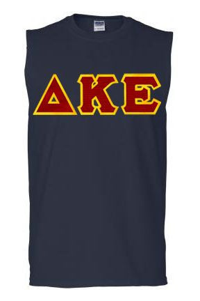 Discount Delta Kappa Epsilon Lettered Sleeveless Tee DISCOUNT- Delta Kappa Epsilon Lettered Sleeveless Tee