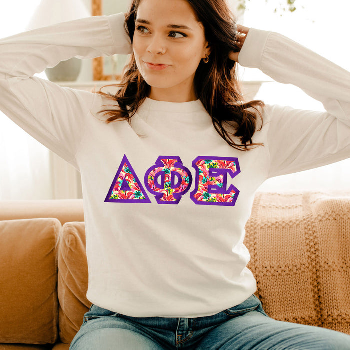 Delta Phi Epsilon Custom Twill Long Tee Delta Phi Epsilon Custom Twill Long Tee