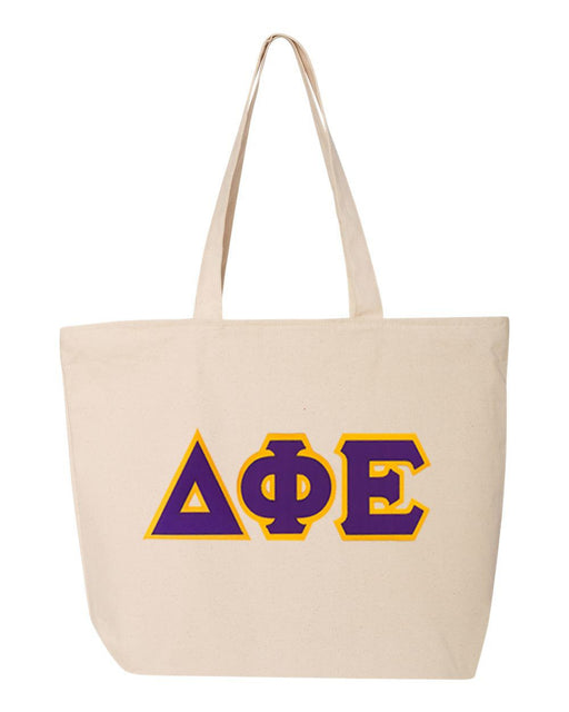 Delta Phi Epsilon DISCOUNT- Delta Phi Epsilon Lettered Tote Bag - Best Value