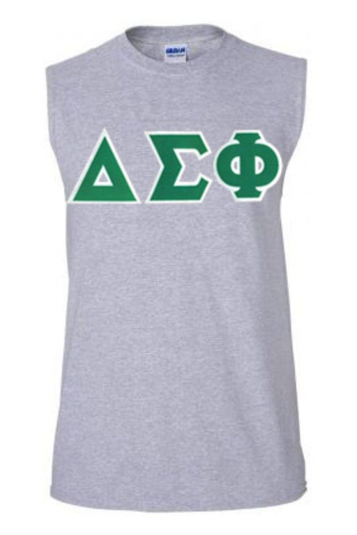 Delta Sigma Phi DISCOUNT- Delta Sigma Phi Lettered Sleeveless Tee