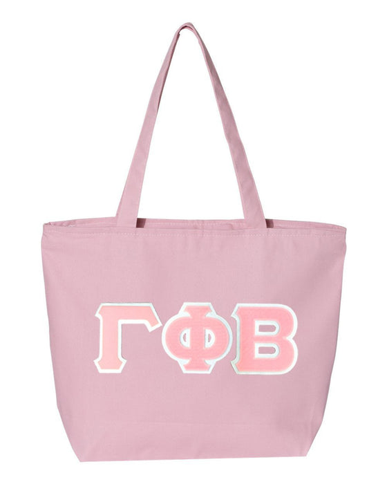 Discount Gamma Phi Beta Lettered Tote Bag DISCOUNT- Gamma Phi Beta Lettered Tote Bag - Best Value