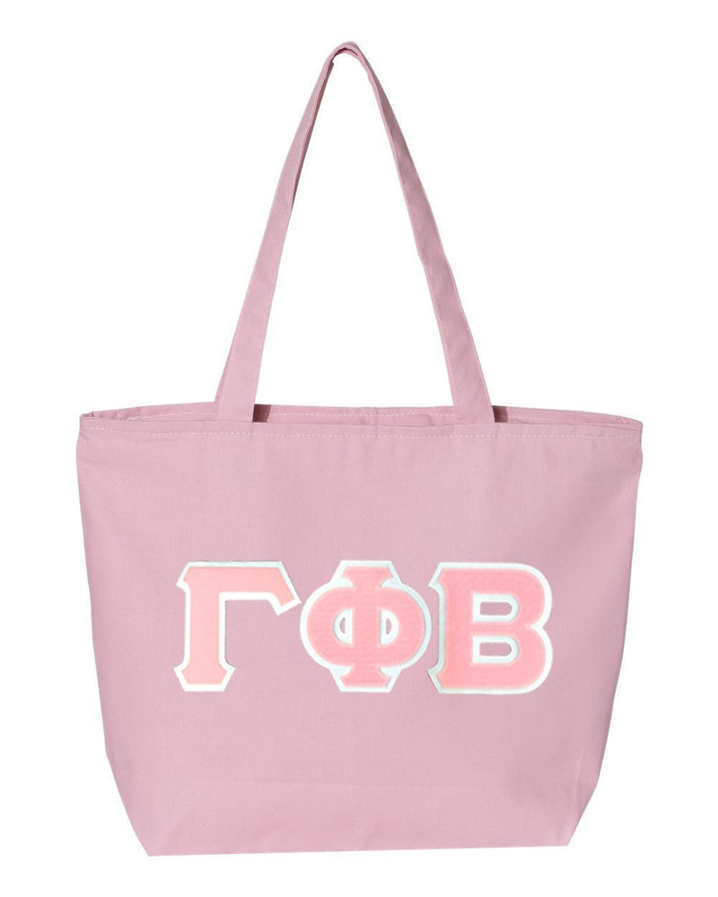 Discount Gamma Phi Beta Lettered Tote Bag DISCOUNT- Gamma Phi Beta Lettered Tote Bag - Best Value