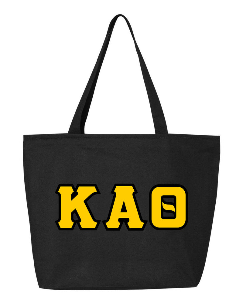 Discount Kappa Alpha Theta Lettered Tote Bag Best Value DISCOUNT- Kappa Alpha Theta Lettered Tote Bag - Best Value