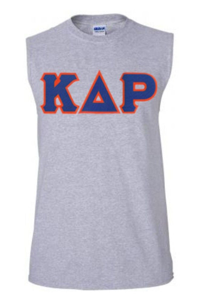 Discount Kappa Delta Rho Lettered Sleeveless Tee DISCOUNT- Kappa Delta Rho Lettered Sleeveless Tee