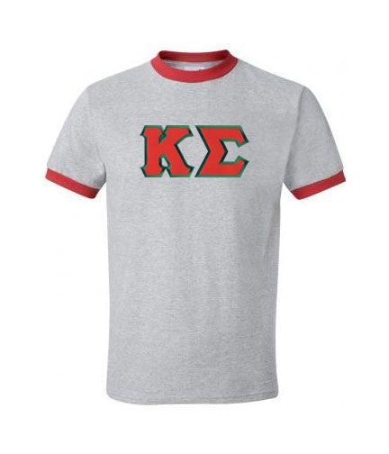 Discount Kappa Sigma Lettered Ringer Shirt DISCOUNT- Kappa Sigma Lettered Ringer Shirt