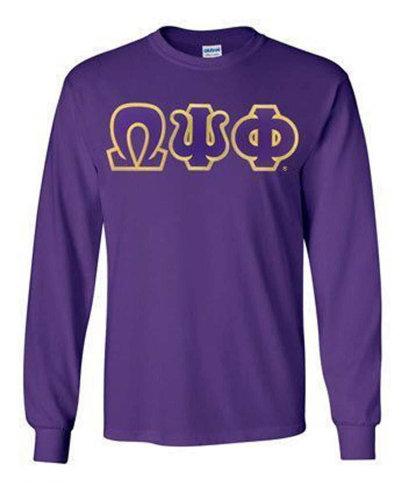 Discount Omega Psi Phi Lettered Long Sleeve DISCOUNT Omega Psi Phi Lettered Long sleeve