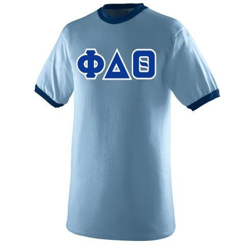 Discount Phi Delta Theta Lettered Ringer Shirt DISCOUNT- Phi Delta Theta Lettered Ringer Shirt