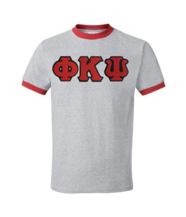 Discount Phi Kappa Psi Lettered Ringer Shirt DISCOUNT- Phi Kappa Psi Lettered Ringer Shirt
