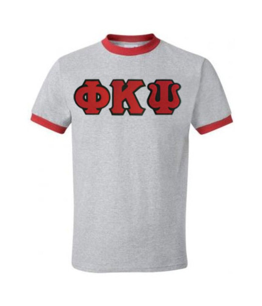 Discount Phi Kappa Psi Lettered Ringer Shirt DISCOUNT- Phi Kappa Psi Lettered Ringer Shirt
