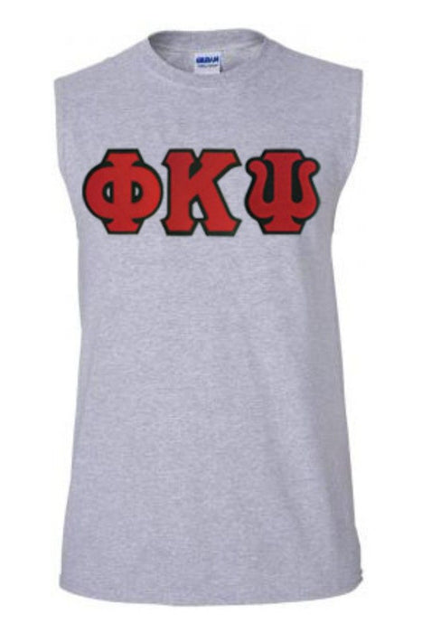 Discount Phi Kappa Psi Lettered Sleeveless Tee DISCOUNT- Phi Kappa Psi Lettered Sleeveless Tee