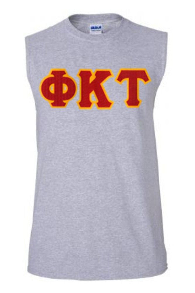 Discount Phi Kappa Tau Lettered Sleeveless Tee DISCOUNT- Phi Kappa Tau Lettered Sleeveless Tee