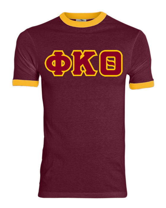 Discount Phi Kappa Theta Lettered Ringer Shirt DISCOUNT- Phi Kappa Theta Lettered Ringer Shirt
