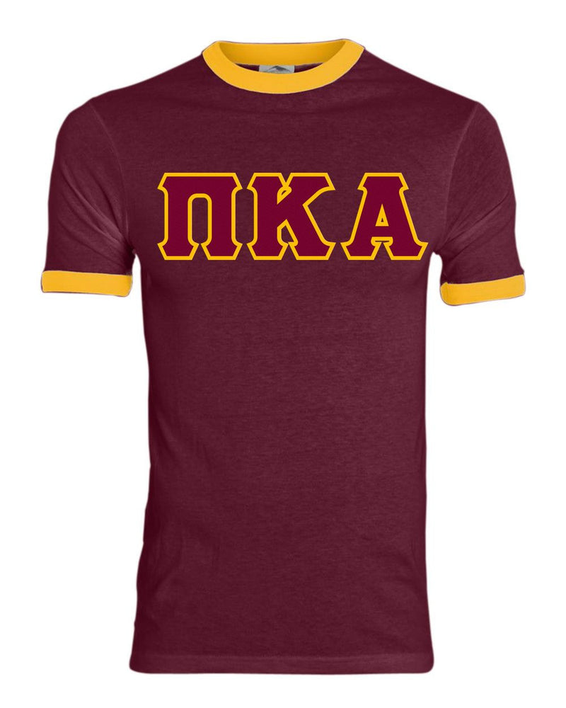 Discount Pi Kappa Alpha Lettered Ringer Shirt DISCOUNT- Pi Kappa Alpha Lettered Ringer Shirt