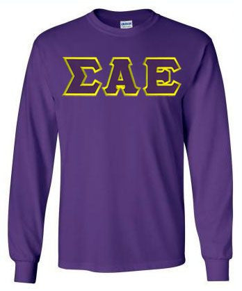 Discount Sigma Alpha Epsilon Lettered Long Sleeve DISCOUNT Sigma Alpha Epsilon Lettered Long sleeve
