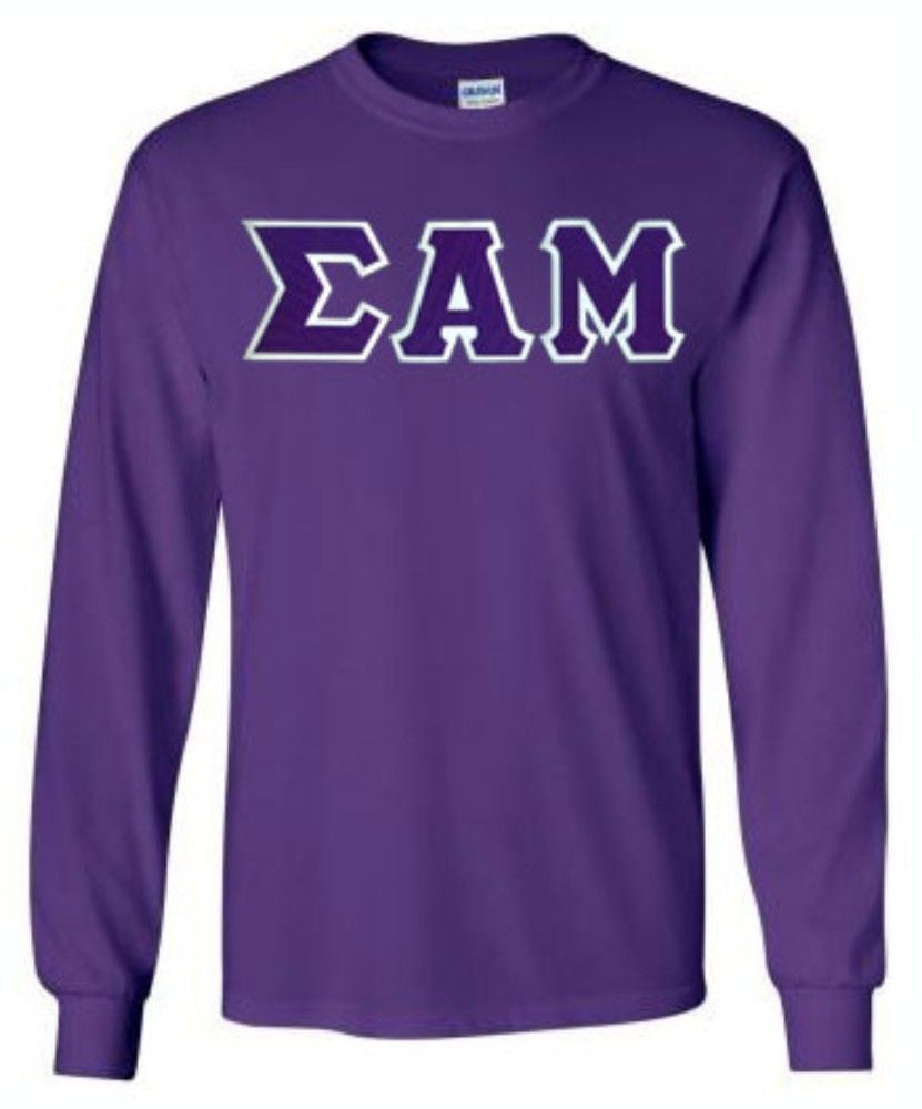 Discount Sigma Alpha Mu Lettered Long Sleeve DISCOUNT Sigma Alpha Mu Lettered Long sleeve