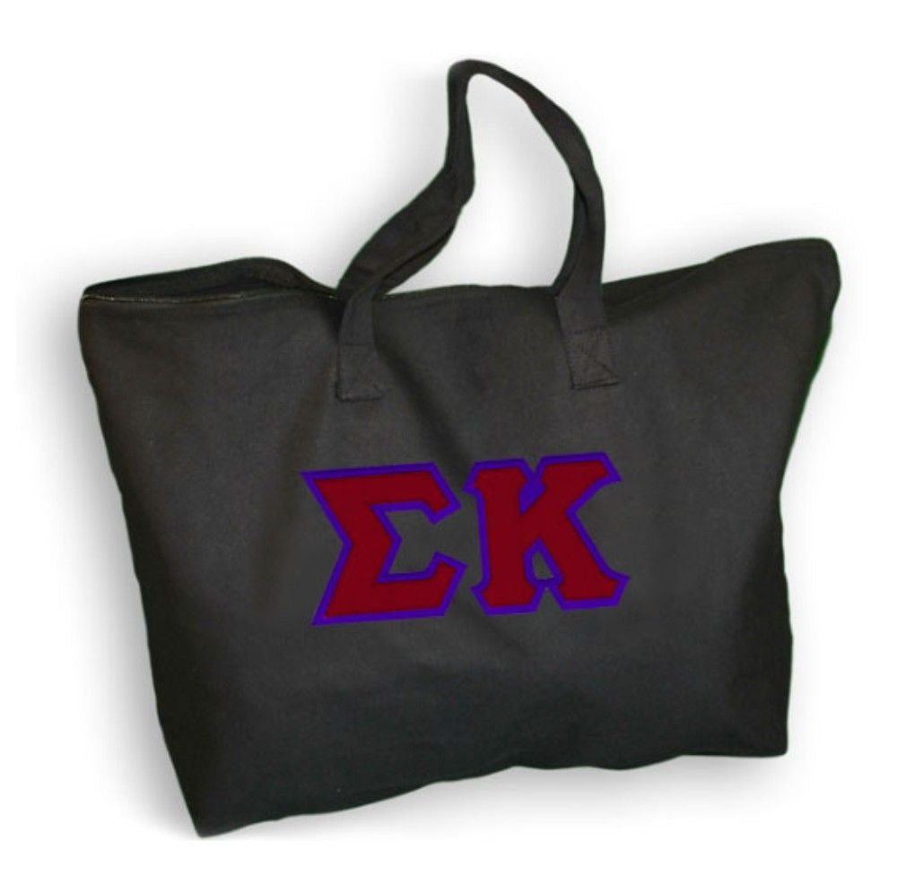 Discount Sigma Kappa Lettered Tote Bag DISCOUNT- Sigma Kappa Lettered Tote Bag - Best Value