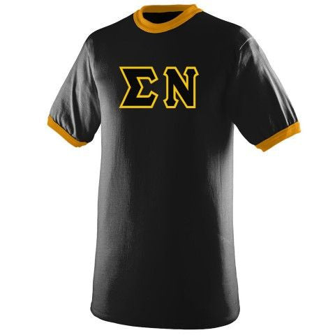 Sigma Nu DISCOUNT- Sigma Nu Lettered Ringer Shirt