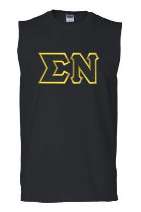 Discount Sigma Nu Lettered Sleeveless Tee DISCOUNT- Sigma Nu Lettered Sleeveless Tee