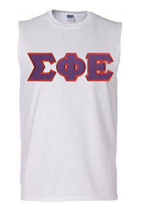 Sigma Phi Epsilon DISCOUNT- Sigma Phi Epsilon Lettered Sleeveless Tee